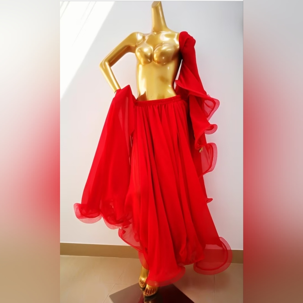 Red Skirt with slit (Small)